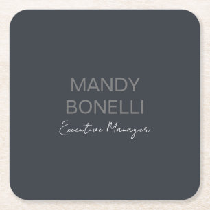 Professioneel elegant modern minimalistisch toevoe kartonnen onderzetters