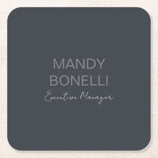 Professioneel elegant modern minimalistisch toevoe kartonnen onderzetters (Voorkant)