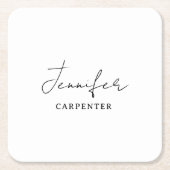 Professioneel elegant modern minimalistisch toevoe kartonnen onderzetters (Voorkant)