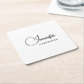 Professioneel elegant modern minimalistisch toevoe kartonnen onderzetters (Schuin)