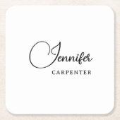 Professioneel elegant modern minimalistisch toevoe kartonnen onderzetters (Voorkant)