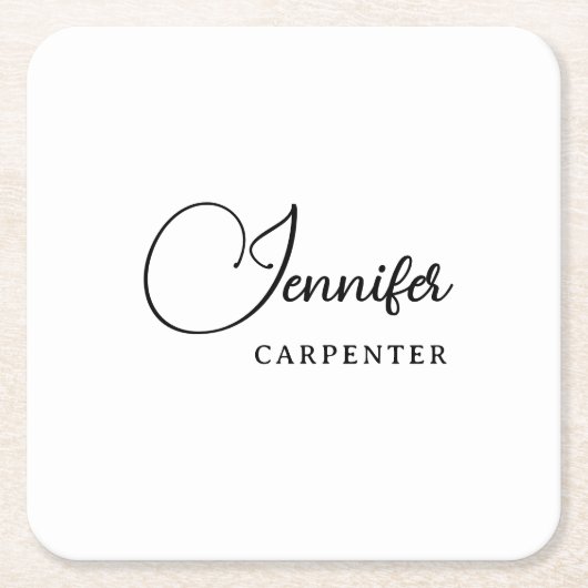 Professioneel elegant modern minimalistisch toevoe kartonnen onderzetters (Voorkant)