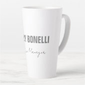 Professioneel elegant modern minimalistisch toevoe latte mok (Rechterhoek)