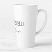 Professioneel elegant modern minimalistisch toevoe latte mok (Rechts)