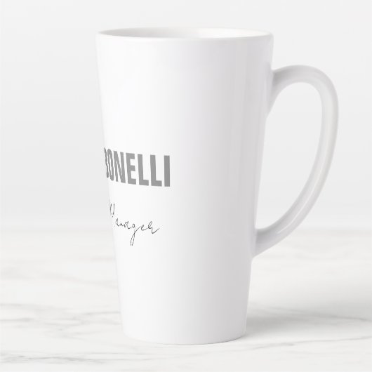 Professioneel elegant modern minimalistisch toevoe latte mok (Rechts)