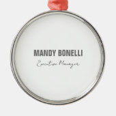 Professioneel elegant modern minimalistisch toevoe metalen ornament (Voorkant)