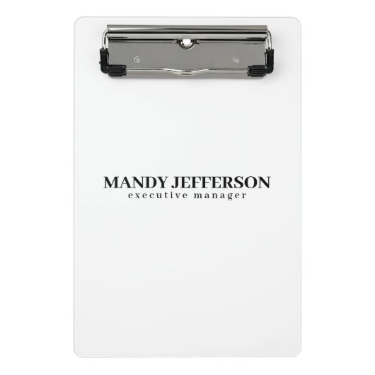 Professioneel elegant modern minimalistisch toevoe mini klembord (Voorkant)