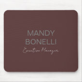 Professioneel elegant modern minimalistisch toevoe muismat (Voorkant)