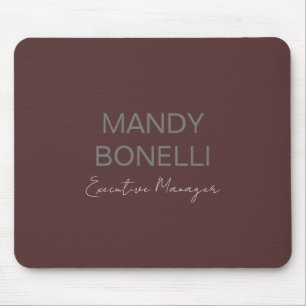 Professioneel elegant modern minimalistisch toevoe muismat