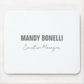 Professioneel elegant modern minimalistisch toevoe muismat (Voorkant)