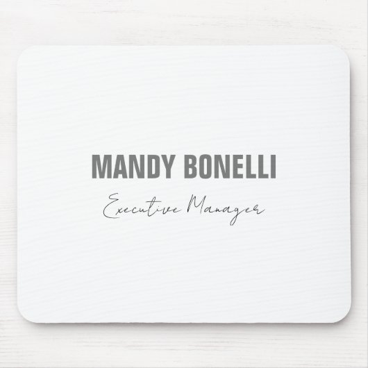Professioneel elegant modern minimalistisch toevoe muismat (Voorkant)