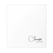 Professioneel elegant modern minimalistisch toevoe notitieblok (Voorkant)