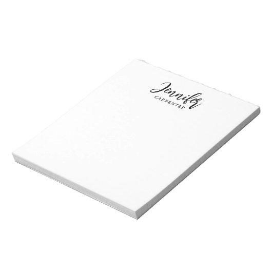 Professioneel elegant modern minimalistisch toevoe notitieblok (Linkerzijde)