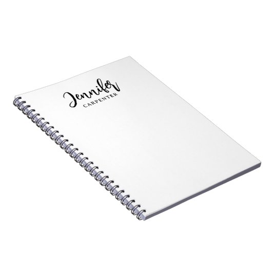 Professioneel elegant modern minimalistisch toevoe notitieboek (Rechterzijde)