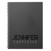 Professioneel elegant modern minimalistisch toevoe notitieboek (Voorkant)