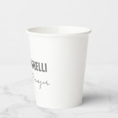 Professioneel elegant modern minimalistisch toevoe papieren bekers (Links)