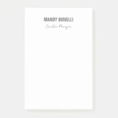 Professioneel elegant modern minimalistisch toevoe post-it® notes (Voorkant)