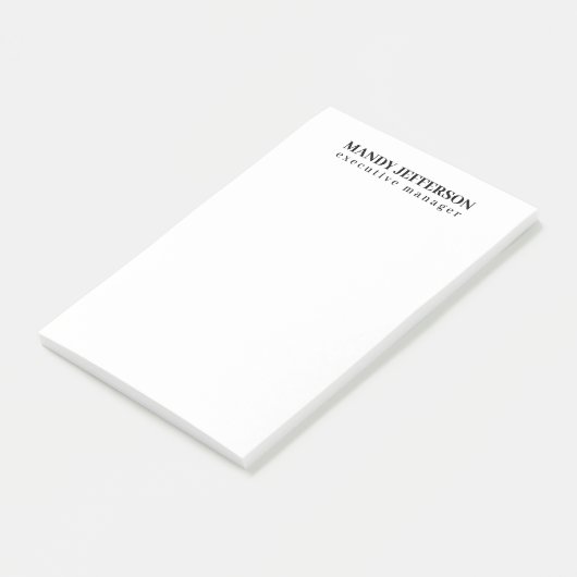 Professioneel elegant modern minimalistisch toevoe post-it® notes (Schuin)