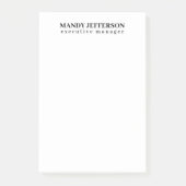 Professioneel elegant modern minimalistisch toevoe post-it® notes (Voorkant)
