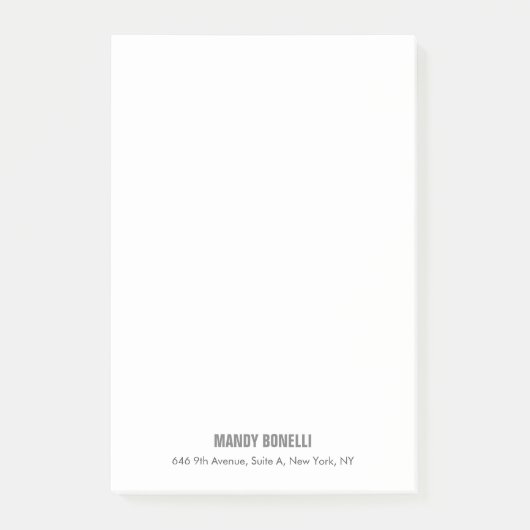 Professioneel elegant modern minimalistisch toevoe post-it® notes (Voorkant)