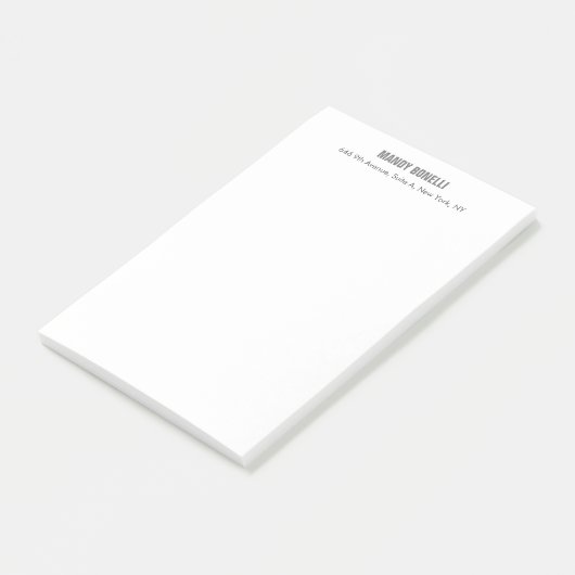 Professioneel elegant modern minimalistisch toevoe post-it® notes (Schuin)