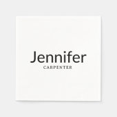 Professioneel elegant modern minimalistisch toevoe servet (Voorkant)