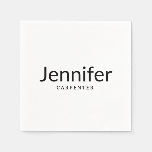 Professioneel elegant modern minimalistisch toevoe servet (Voorkant)