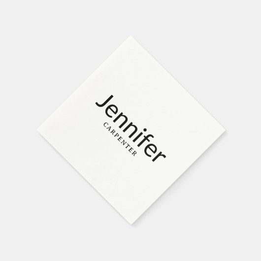 Professioneel elegant modern minimalistisch toevoe servet (Hoek)