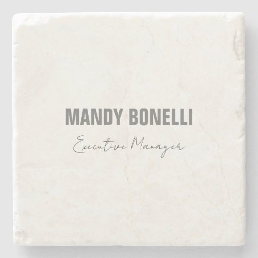 Professioneel elegant modern minimalistisch toevoe stenen onderzetter (Voorkant)