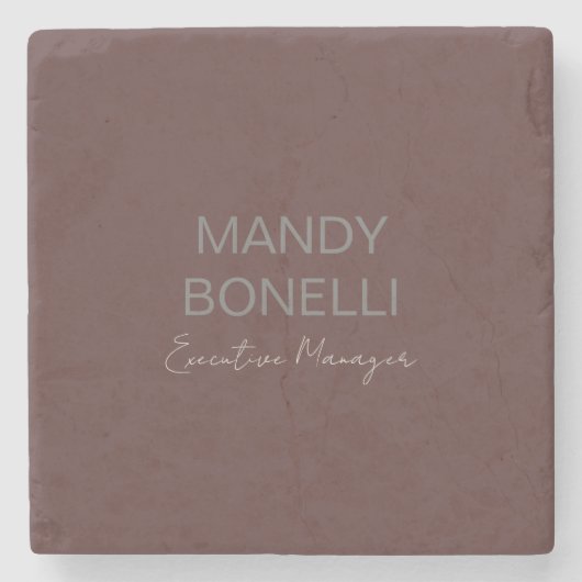 Professioneel elegant modern minimalistisch toevoe stenen onderzetter (Voorkant)