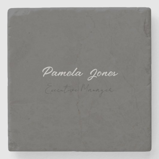 Professioneel elegant modern minimalistisch toevoe stenen onderzetter (Voorkant)