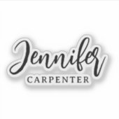 Professioneel elegant modern minimalistisch toevoe sticker (Voorkant)