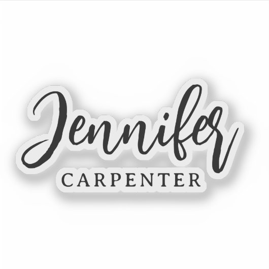 Professioneel elegant modern minimalistisch toevoe sticker (Voorkant)