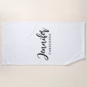 Professioneel elegant modern minimalistisch toevoe strandlaken (Voorkant)