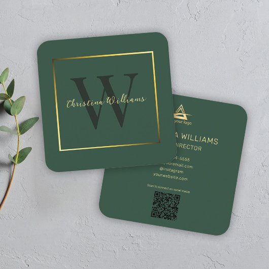 Professioneel Elegant Modern Minimalistisch Uniek Vierkante Visitekaartje