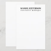 Professioneel elegant modern minimalistisch voeg n (Voorkant / Achterkant)