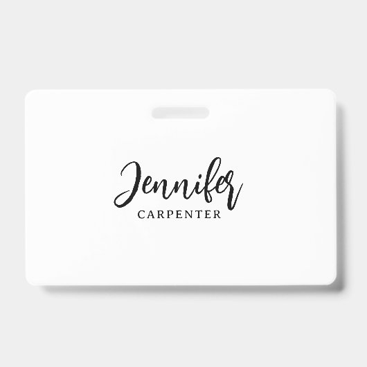 Professioneel elegant modern minimalistisch voeg n badge (Voorzijde)
