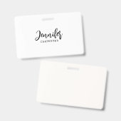Professioneel elegant modern minimalistisch voeg n badge (Voor- en achterkant)
