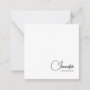Professioneel elegant modern minimalistisch voeg n notitiekaartje