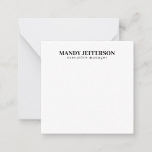 Professioneel elegant modern minimalistisch voeg n notitiekaartje