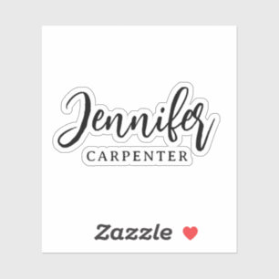 Professioneel elegant modern minimalistisch voeg n sticker