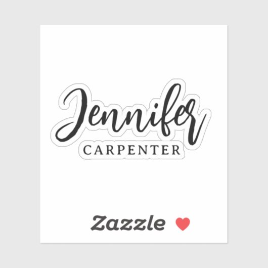 Professioneel elegant modern minimalistisch voeg n sticker (Vel)