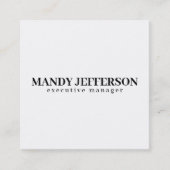 Professioneel elegant modern minimalistisch voeg n vierkante visitekaartje (Voorkant)