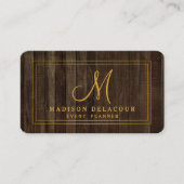Professioneel Elegant Modern Monogram Gold & Wit Visitekaartje (Voorkant)