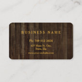 Professioneel Elegant Modern Monogram Gold & Wit Visitekaartje (Achterkant)
