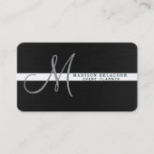 Professioneel Elegant Modern Monogram Houten Visitekaartje (Voorkant)
