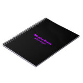 Professioneel Elegant Modern Neon Paarse Zwart Notitieboek (Linkerzijde)