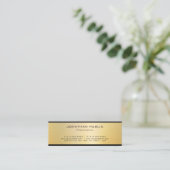 Professioneel Elegant Modern QR Code Zwart en Goud Mini Visitekaartje (Staand voorkant)