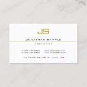 Professioneel Elegant Modern Sjabloon Monogram Visitekaartje (Achterkant)