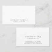 Professioneel Elegant Modern Smart Chic Wit Visitekaartje (Voorkant / Achterkant)